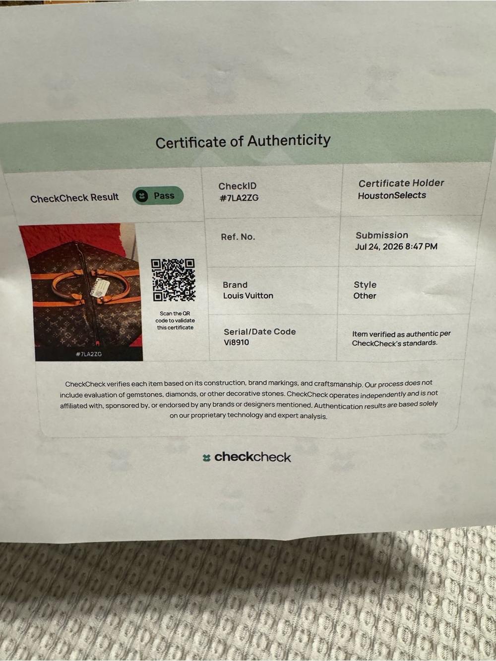 Louis Vuitton Brown Monogram Canvas Keepall with Certificate of Authenticity - Picture 13 of 13